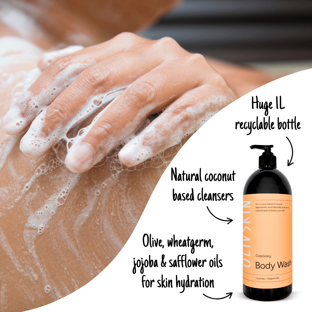 Olivskin Body Wash for gentle cleansing while helping skin retain moisture