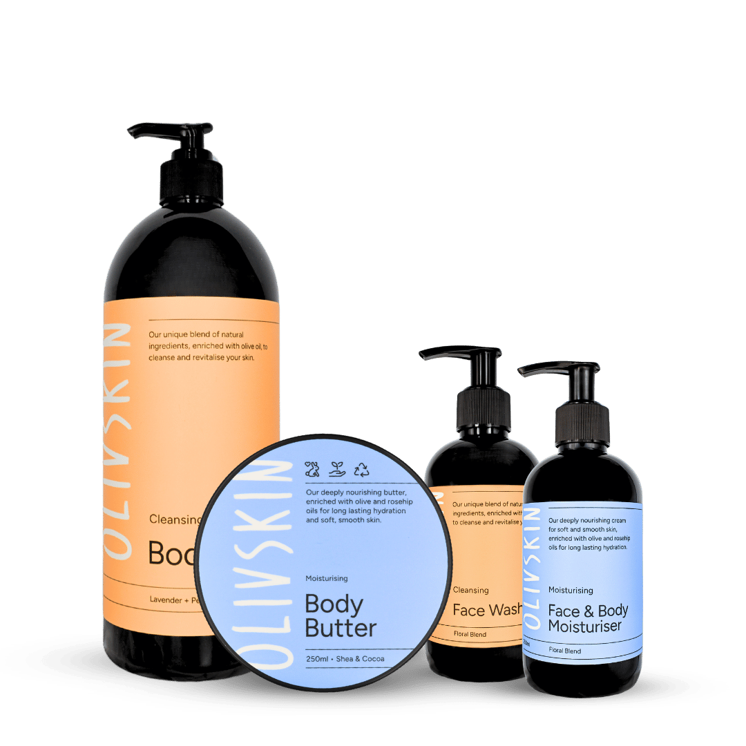Olivskin Essential Glow Kit with Body Wash, Body Butter, Face Wash and Face & Body Moisturiser