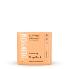 Olivskin Lavender and Peppermint Soap Block 120g for face and body