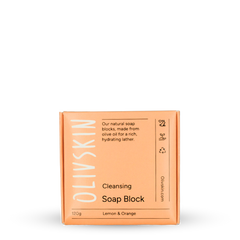 Olivskin Lemon & Orange Soap Block 120g for face and body