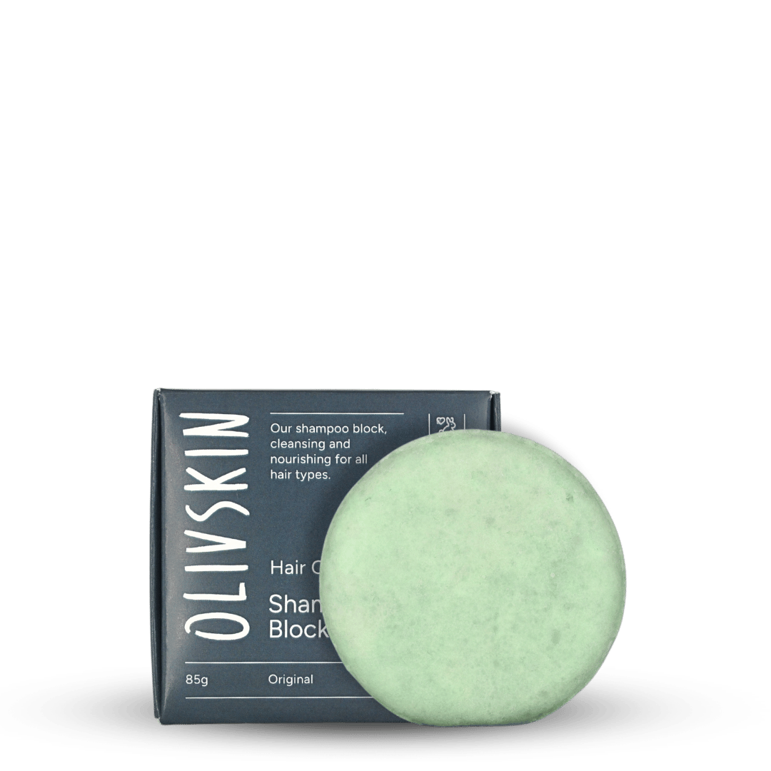 Olivskin Shampoo Block with plastic-free packaging