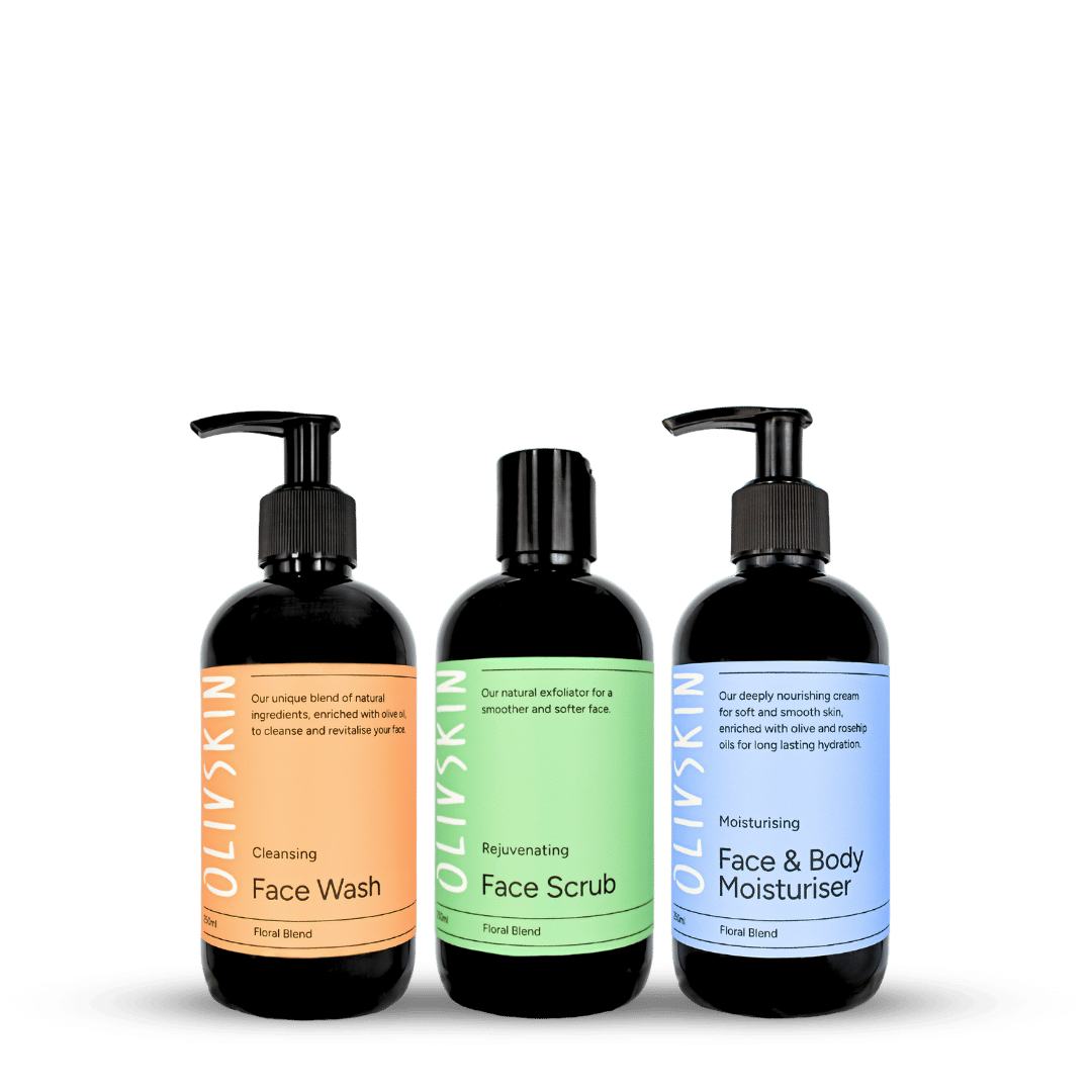 Olivskin Smooth Face Kit with Face Wash, Face Scrub and Face & Body Moisturiser