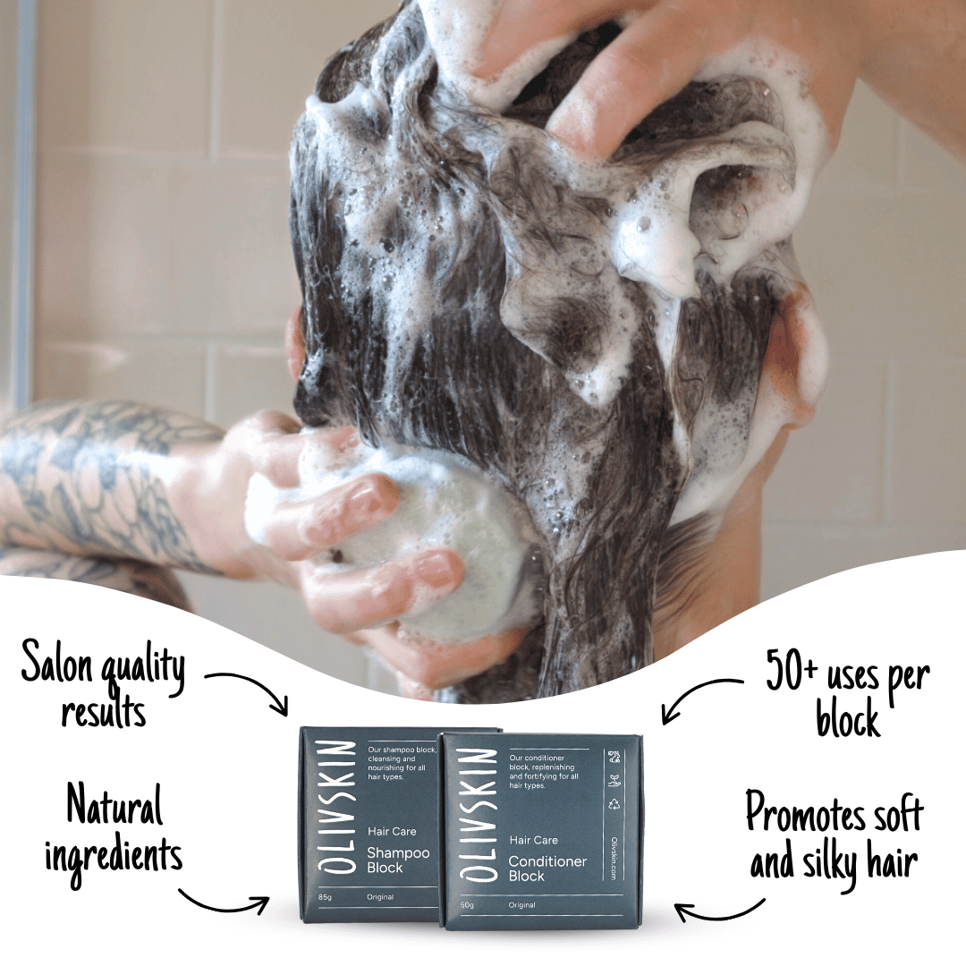 Olivskin hair care blocks for gently cleansing and nourishing hair